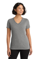 Allmade® Women’s Tri-Blend V-Neck Tee - Aluminum Grey - XS